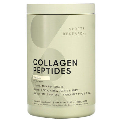Sports Research, कोलाजेन पेप्टाइड्स, फ्लेवर रहित, 16 oz (454 g)